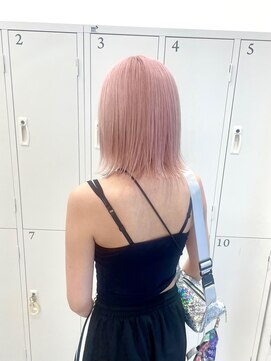 ボブ×ホワイトピンク