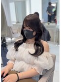 神戸三宮ミディアム　くびれヘア