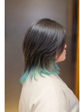 コーゾー アヴェダ 松屋銀座店(KOZO w AVEDA) インナーカラー　青