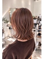 ユレル(yureru) 外ハネ+ピンクベージュ