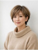 ニュースアオヤマ 新潟(news aoyama) ショートボブ/白髪ぼかし/リタッチカラー/新潟/青山