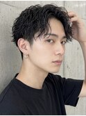 ルーズパーマショートセンターパートニュアンスパーマツイスト