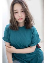 lume 経堂【ルーム】【10月下旬オープン（予定）】&nbsp;★くびレイヤーエモージュ斜めバング グレージュカラー