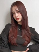 ロッソ 大橋店(Rosso)&nbsp;レッドブラウンの艶めくロング【大橋】
