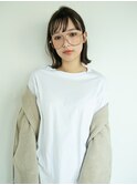 LESS メガネ×切りっぱなしスタイル[伏見/丸の内/栄/髪質改善/