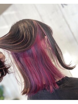 ロッコ 深谷店(ROCCO) #インナーカラー＃ケアブリーチ＃ピンク＃バイオレット