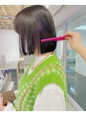ぱつっとボブ