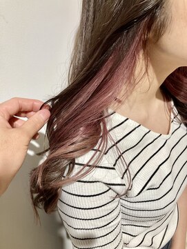 ナルヘアー 越谷(Nalu hair) インナーカラーピンク