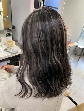 アジールヘア 所沢プロペ通り店(agir hair) グレージュハイライト