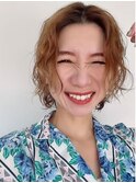 大人可愛い20代30代40代前下がりショートボブ丸みショート◎