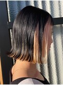 外はねボブ×20代ハイトーンインナーカラー