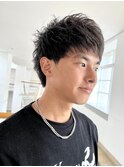メンズショート/グレーカラー/スパイキーショート/ツーブロック