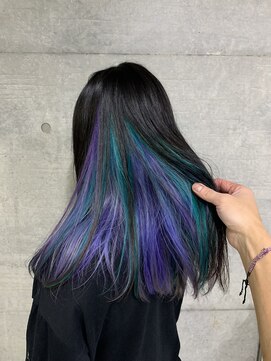 ザ ドット(THE DOT) インナーカラー グリーン パープル