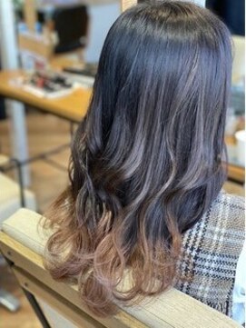 ヘアーショップ エヌアンドエー 越谷店(hair shop N&A) ゆる巻き×裾カラー