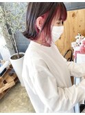 ピンクフェイスフレーミングカラー