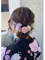 【ふわふわシニヨン】結婚式/同窓会/銀座/成人式/卒業式/浴衣