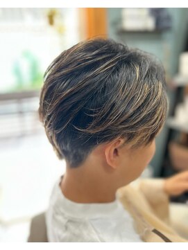 モッシュ(mosshu) メンズカット+ハイライト