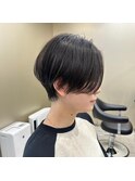 ショートボブマッシショート/前髪/イメチェン/グレージュカラー