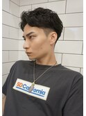 アップバング毛流れリバースパーマ