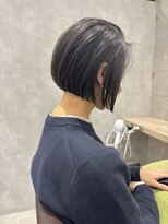 トマト(TOMTO)&nbsp;【RYOHEI】ショートボブ_ツヤ髪_暗めカラー_ボブルフ