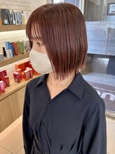 ラック 鎌倉店 (LUCK)&nbsp;【上品な艶感◎】切りっぱなしボブ×ピンクベージュ[髪質改善]