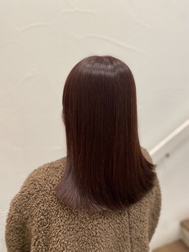 アッシュ 中目黒店(Ash) 派手すぎないピンクブラウンカラー