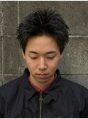 スパイキーショートザクザクショートアップバングツーブロック