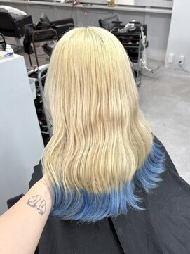 シェイロ(Cielro) 【ホワイトブロンド×クリアブルー/ブルーカラー】SAKI