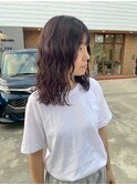 10代20代30代マロンブラウン_シースルーバング外国人風ウェーブ