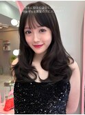 アッシュグレー/グレージュ/韓国ヘア/渋谷/レイヤー/顔まわり