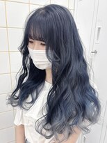 ガーランド(Girland)&nbsp;【girland】エンドカラー ブルー シルバー韓国風/レイヤーカット