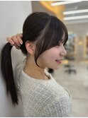 暗めカラー/韓国風巻き/レイヤーカット/髪質改善/縮毛矯正/池袋