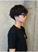 スパイラルパーマ　坂口健太郎