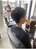 マッシュツーブロックアップバング短髪バズカット短髪メンズ