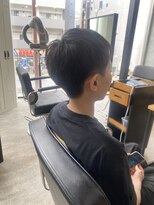 ソイクフ 高田馬場店(SOY-KUFU) マッシュツーブロックアップバング短髪バズカット短髪メンズ