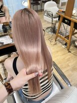 テトラ バイ ネオリーブ 横浜西口店(tetra by neolive) ハイトーン ペールピンク ケアブリーチ 切りっぱなし横浜★