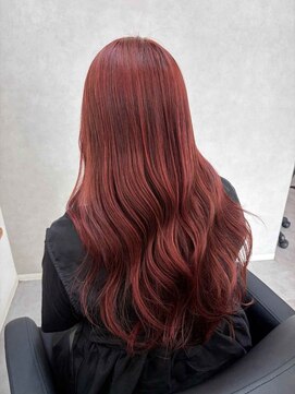 ワク 豊川店(waku) レッド　レイヤーカット　トリートメント