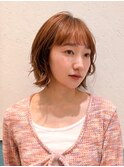 くびれレイヤー/オリーブベージュ/顔周り/シースルー/立川