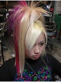 白金噴水ヘアー。