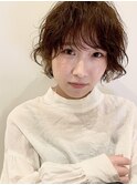 ゆるふわニュアンスパーマ/小顔ショート/似合わせカット