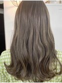 ブリーチなしダブルカラーでくすみベージュ