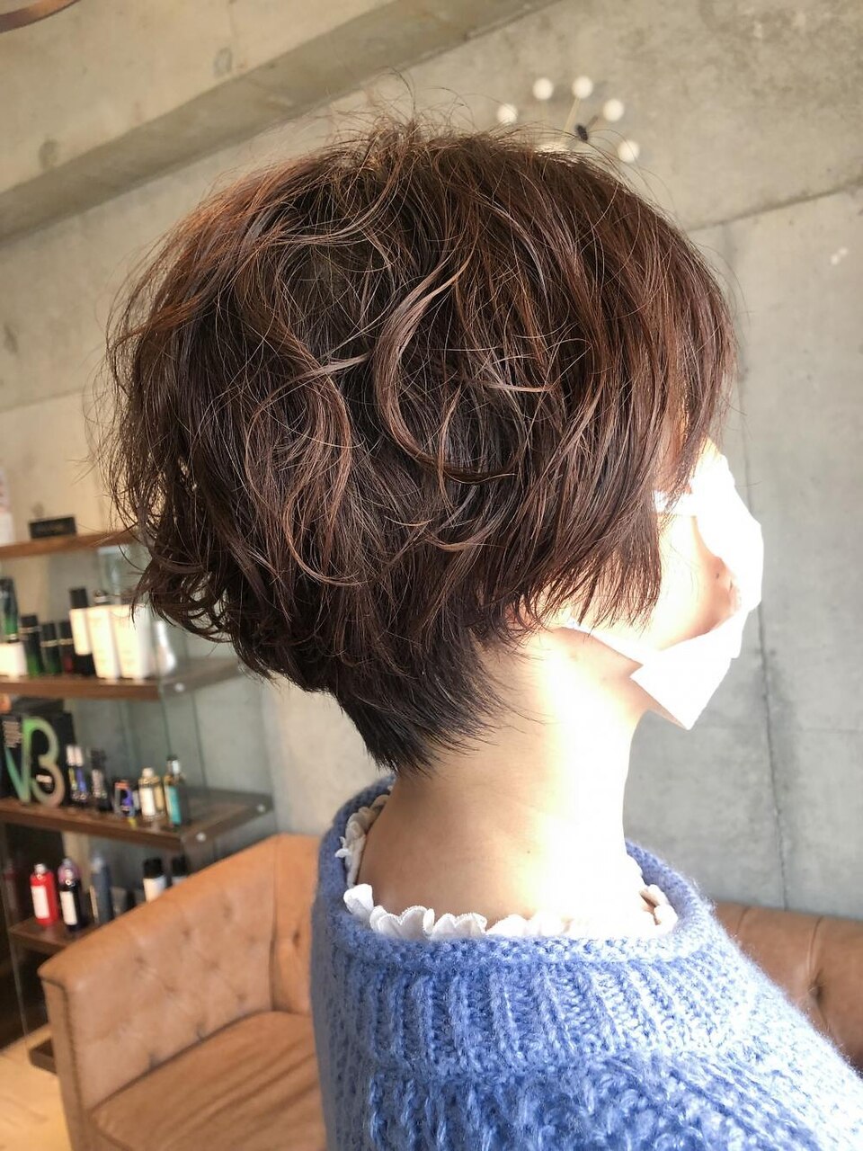コンパクトショートパーマナチュラルブラウン20代30代