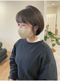 耳かけショートボブ/ボブ/丸みショートボブ