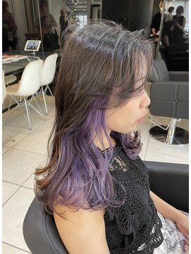 アクアオモテサンドウ(ACQUA omotesando) ＊インナーカラーパープルピンクイヤリングカラーパープル紫