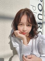 アトリエサニーデイ(atelier SUNNY DAY)&nbsp;ゆるふわボブ/グレージュ/前髪カット/顔まわり/イルミナカラー