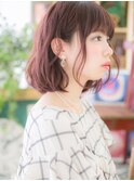 こっくりピンクベージュ小顔フェミニンボブc5北浦和20代30代40代