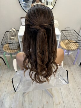 ヘアメイクアンドセットサロン リッコ(Hair make&set salon Ricco) 大人可愛いやりすぎないハーフアップ/梅田ヘアセット