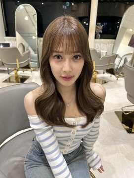 ミラ(MIRA) 梅田美容室／韓国スタイル／マロンベージュ／ブリーチ無しカラー