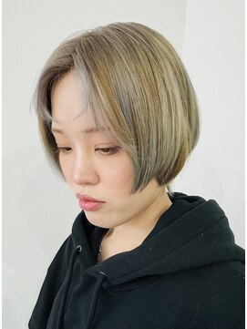 ミドル(MIDDLE) ハイトーンカラー/ミルクティーベージュ