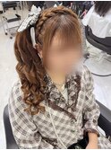 あみかちゅサイドポニー/梅田ヘアセット